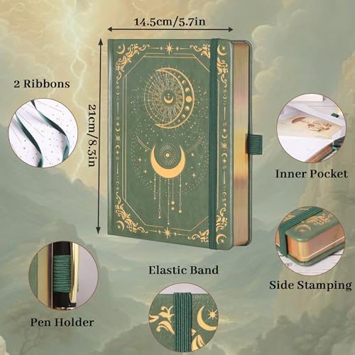 TIEFOSSI Line Journal Notebook for Women Men, 316 Pages,8.3x5.8 IN