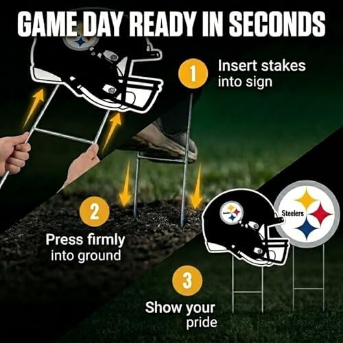 NFL Logo & Helmet 2 Pack Yard Sign Set