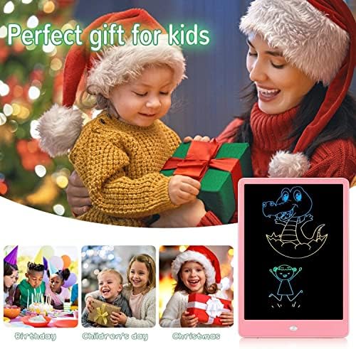 TEKFUN Girls Gifts LCD Writing Tablet 10in + 15in Set, Suitable for All Age Groups, Colorful Doodle Board Writing Pad, Christmas Toys for 3 4 5 6 7 Year Old Kids Toys Teen Girl Gifts
