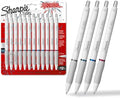 Sharpie S-Gel Pens, Pearl White Body, Fashion Barrel, Medium Point (0.7mm), Colorful Ink, 12 Count, USA 250th Anniversary Edition