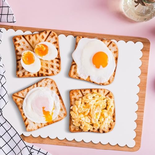 50 Pcs White Cake Boards, 14 x 10 Inch Rectangular Cardboard Cake Base, Scalloped Edges, Disposable Paper Cake Board for Elegant Dessert Presentation & Versatile Use