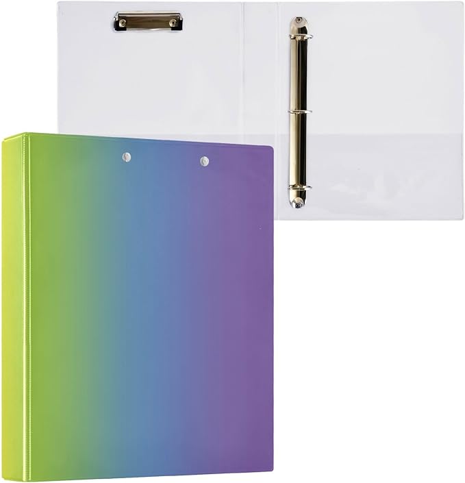 3-Rings Binders 1.5 in Notebook Binders with Clipboard 1/2 Pack of Binders School Binder Hardcover 1378921214