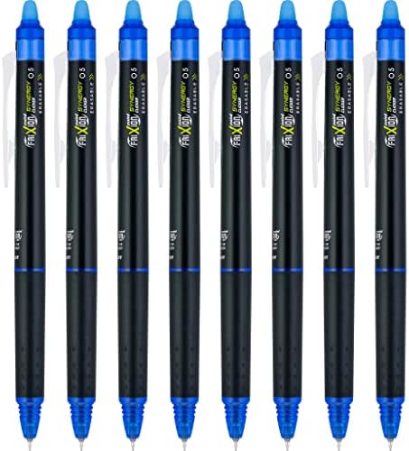 PILOT FriXion Synergy Clicker Erasable, Pack of 8, Blue