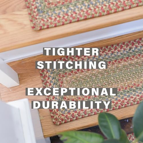 Homespice Azalea Jute Braided Stair Treads, Rect 8x28 Set of 13