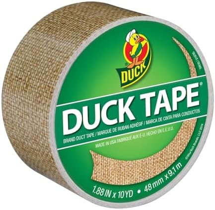 Duck Brand Printed Duct Tape, Single Roll, Burlap (283713)