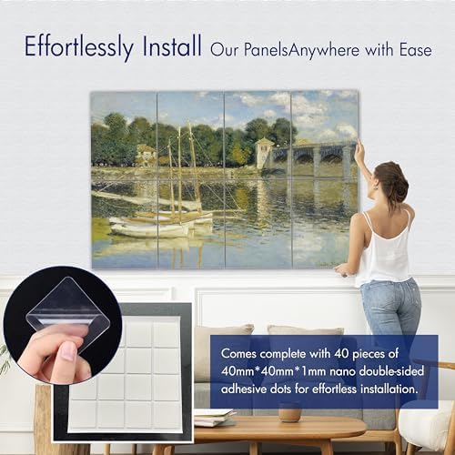 PINWELIFE® Masterpiece Acoustic Art Panels, 8-Pack 12"×16" Sound Absorbing Panels, Decorative Acoustic Wall Art, Noise and Echo Cancelling for Home Studio/Office, Nano Tape Included
