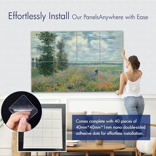 PINWELIFE® Masterpiece Acoustic Art Panels, 8-Pack 12"×16" Sound Absorbing Panels, Decorative Acoustic Wall Art, Noise and Echo Cancelling for Home Studio/Office, Nano Tape Included