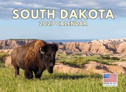 South Dakota Calendar 2027 Monthly Wall Calender 12 Month