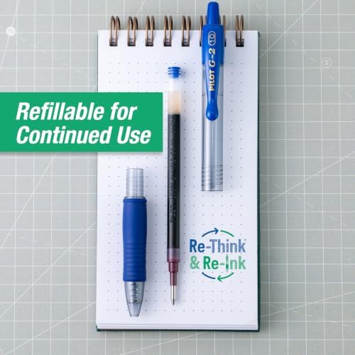 PILOT G2 Premium Gel Roller Pens, Blue Ink Pens Bold Point, Pack of 14