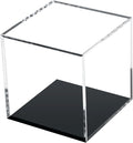 3x3x3Inch Clear Acrylic Boxes for Collectibles Display | Removable Countertop Storage Box Cube Organizer Stand Riser, Dustproof Protection Showcase for Crystals Minerals Slab Fossil