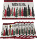 Placemats Set of 6 Washable Linen Place Mats Cloth Table Mats 12x18 Inch