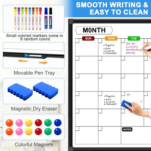 Large Dry Erase Calendar for Wall 72" x 40"