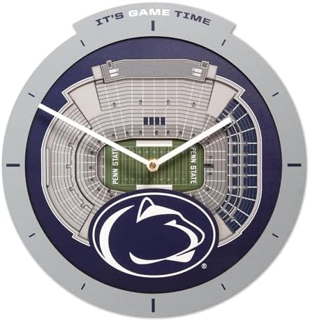 YouTheFan NCAA Penn State Nittany Lions StadiumView 3D Wall Clock