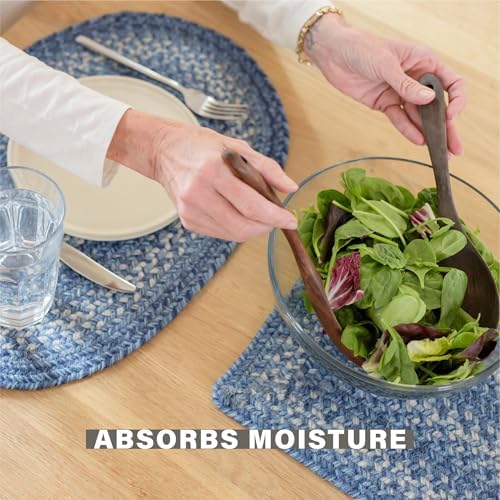 Homespice Denim Braided Coasters Ideal as Drink Coasters, Round 4" Set of 6
