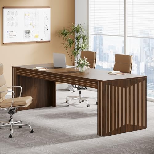 Tribesigns 79-Inch Extra Long Desk, Two Person Double Desk for Home Office
