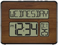 La Crosse Technology 513-1419-WA-INT Atomic Large Full Digital Calendar Clock, Walnut, 9.84"L x 1.14"W x 7.48"H