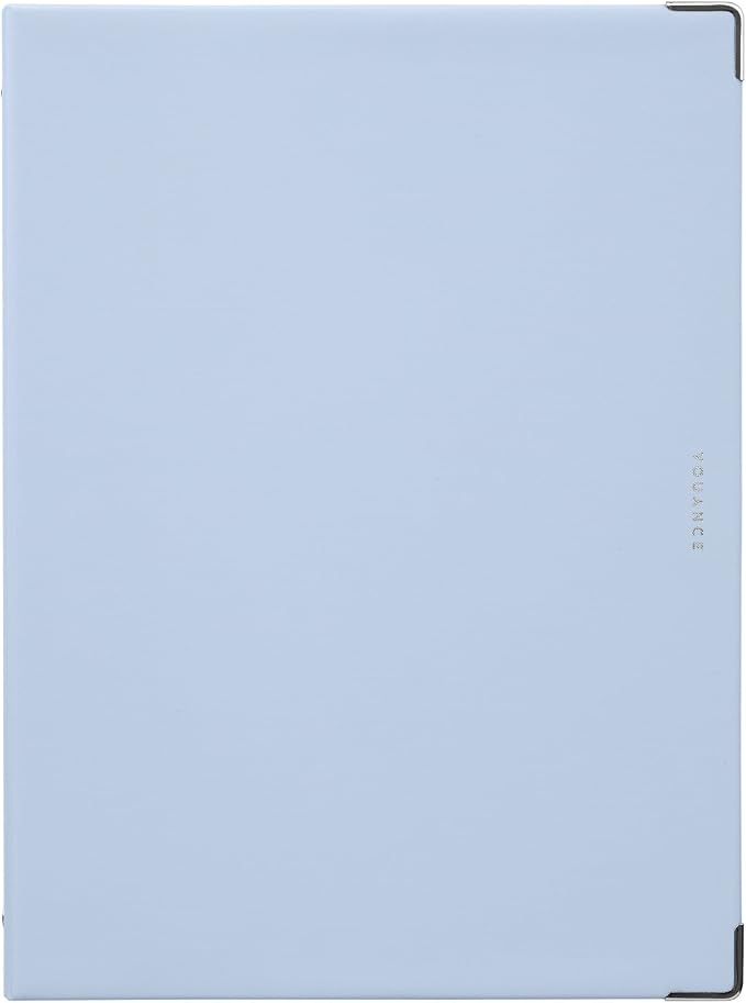 Maruman YOUANCE 26-Ring Binder, Holds 70 Sheets, B5 7.17"x10.12", Blue Gray | Durable Vinyl Cover, Storage Pocket, Includes 10 3mm Graph Paper Sheets & Clear Sheet Protector, Made in Japan