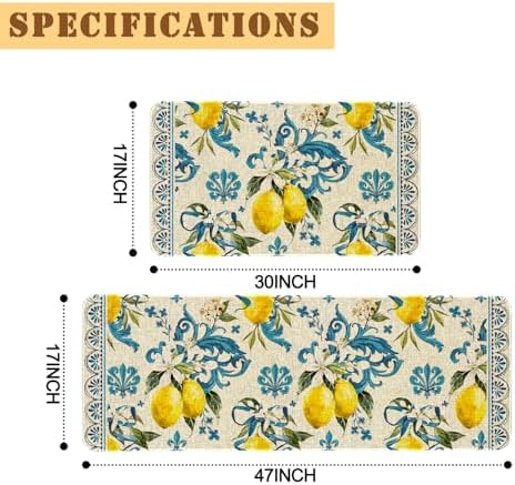 Kitchen Rugs and Mats Set of 2,Floor Mats for Home Kitchen Decor Mat