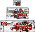 Kitchen Rugs Mat 2 PCS Christmas Halloween Kitchen Rugs Non Slip Washable with 1 PCS Mouse Pad Home Rug Sets Decorations, The Season