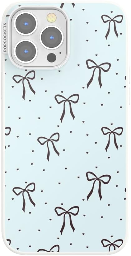 PopSockets iPhone 13 Pro Max Phone Case w/MagSafe- Tiny Bows | Magnetic, Wireless Charging, Camera & Drop Protection, Bow, Phone, Women