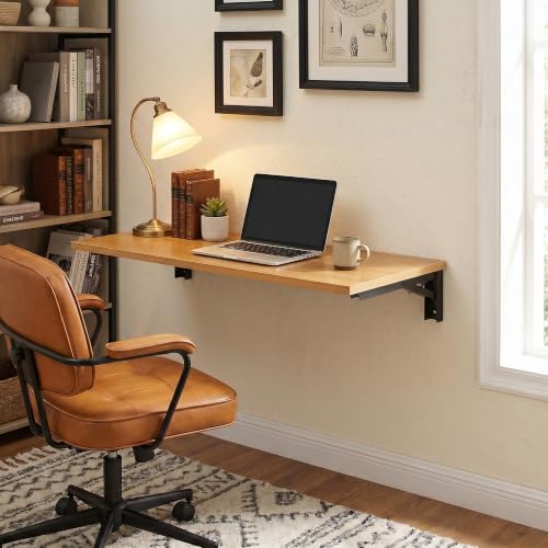 Need 36x20IN Wall Mounted Folding Table for Office Laundry Teak