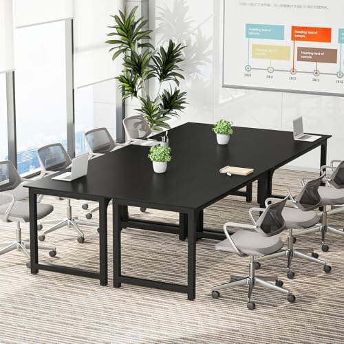 Tribesigns Modern Computer Desk, 63 x 31.5 inch Large Office Desk Computer Table Study Writing Desk Workstation for Home Office, Black