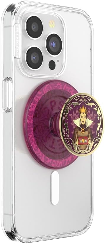 PopSockets Phone Grip for MagSafe, Magnetic Holder- Evil Queen | Removable, For Kindle / Android / iPhone, With Magnet, Disney, Mickey Mouse, Minnie, iPad, Removable, Popper
