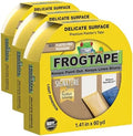 FrogTape Delicate Surface Multi-Use Painter's Tape with PAINTBLOCK, Low Adhesion, 1.41 inch Width, Yellow (280221) (Pack of 3)