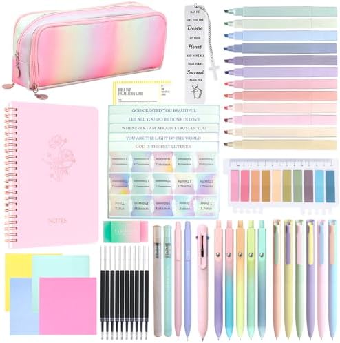 SHINYHARBOR 52Pcs Bible Study Supplies, Multicolor