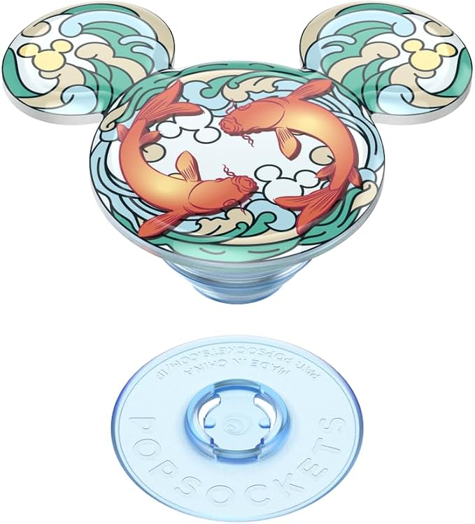PopSockets Adhesive Phone Grip, Holder- Mickey Koi | Secure Comfortable Hold, Anti-Drop, Kickstand, Disney, Mickey Mouse, Minnie, Fun, Cool, Unique