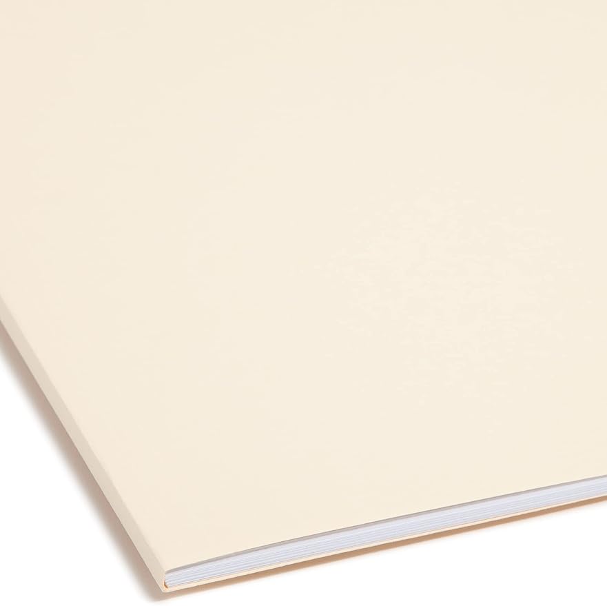 Smead Heavy-Duty Fastener File Folder, 2 Fasteners, 1/3-Cut Tab, Legal Size, Manila, 50 per Box (19600)
