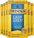 Twinings Lady Grey Black Citrus Tea Bags, 20 CT Box (6 Pack)