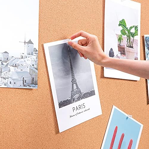Amazon Basics Rectangular Bulletin Board, Cork Board for Wall, Vision Board for Classroom and Office, Aluminum Frame, 35" x 47", Brown