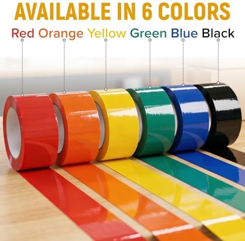 3" x 110 Yards Yellow Packing Tape, 4 Rolls - 2.0 Mil Carton Sealing Tape