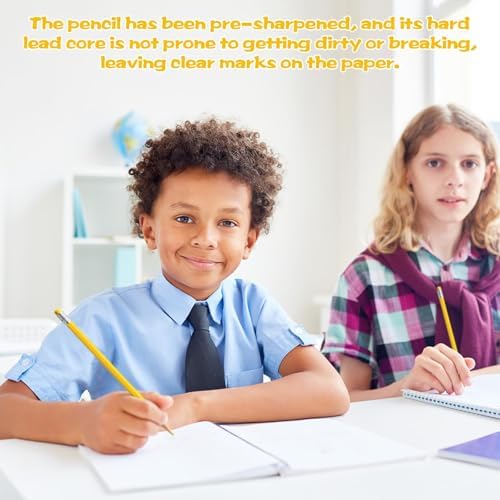 120 PCS Yellow Pencils Bulk with Eraser, Pre-Sharpened HB Spring & Easter Pencils for Kids, School Supplies for Writing, Drawing & Easter Art Crafts(Yellow)