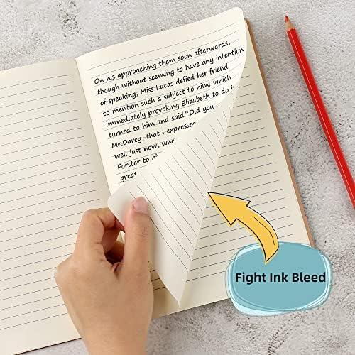 24 Pack College Ruled Notebook & Journal Bulk, Kraft Cover, Line Thick Paper, A5 Size, 5.5x8.3 inch, 60 Pages, Small Subject Note Pad Planner Set for Women Men Kids Traveler Student Office
