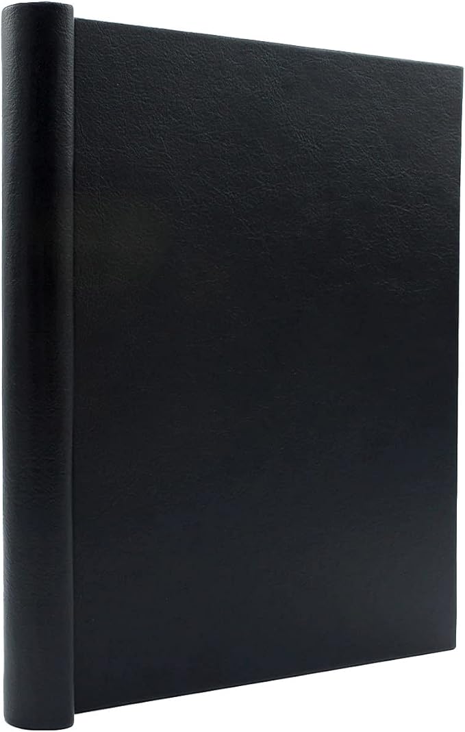 Faux Leather Springback Thesis Binder - Black, 2" Spine, by Bindertek | 250 Sheet Capacity, High-Tension Spring Clamp Style, Perfect for Thesis Work, Legal Documents, Menus, Portfolios, Photography