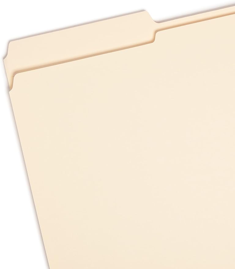 Smead File Folder, Reinforced 1/3-Cut Tab, Assorted Positions, Legal Size, Manila, 100 per Box (15334)