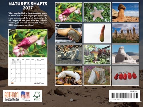 Nature's Shafts Calendar 2027 Funny