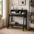 31.6 Wide Gaming Desk with Monitor Stand, A Frame Computer Desk with Shelf, Office Desk for Dorm, Home Office, Study Room, Bedroom, Columbia Walnut