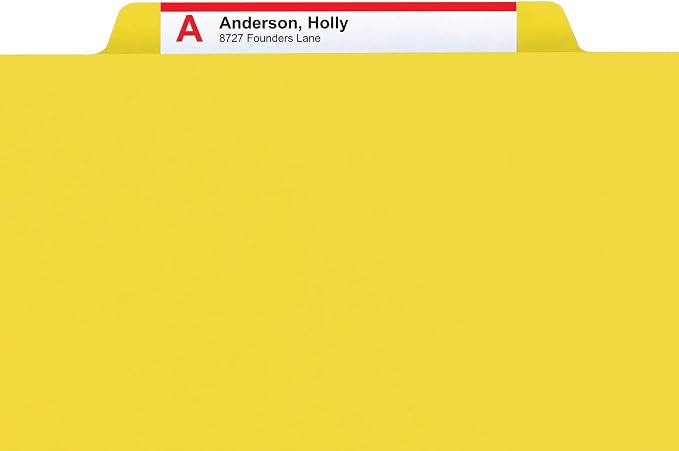 Smead Pressboard Fastener File Folder with SafeSHIELD Fasteners, 2 Fasteners, 1/3-cut Tab, 2" Expansion, Letter Size, Yellow, 25 Per Box (14939)