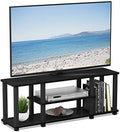 Furinno TURN-S-TUBE 3-Tier Toolless Assembly TV Stand, Americano | for TV up to 50 Inch, No Tool Rectangular Entertainment Center, TV Console, for Living Room, Bedroom