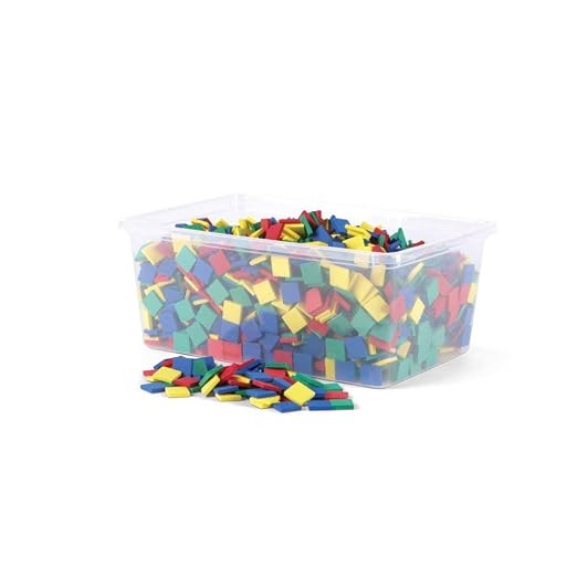 hand2mind Foam Square Color Tiles, Color Sorting, Math Counters for Kids, Counting Manipulatives, Colored Foam Squares, Math Manipulatives, Bingo Chips, Game Tokens, Tiles Learning (Set of 2,000)