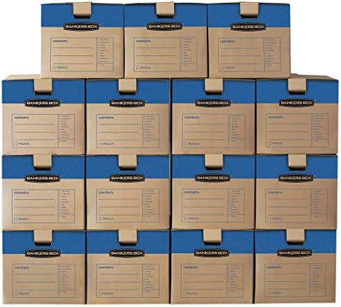 Bankers Box 15-Pack Medium Prime HD Moving Boxes with Reinforced Handles