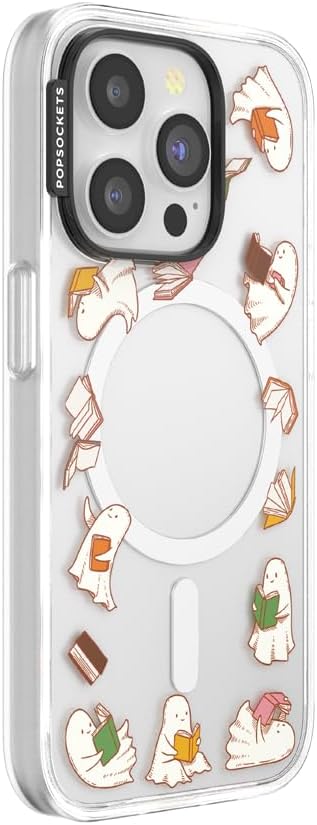 PopSockets iPhone 15 Pro Phone Case with MagSafe, Wireless Charging Compatible, Bookish - Bookish Besties