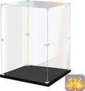 KOLIPI Acrylic Display Case for Collectibles, Clear Display Box 10x6x14 in | Plexiglass Box for Lego Figures Dolls Models, Dustproof Protection, Stable and Stackable, Assembly Required