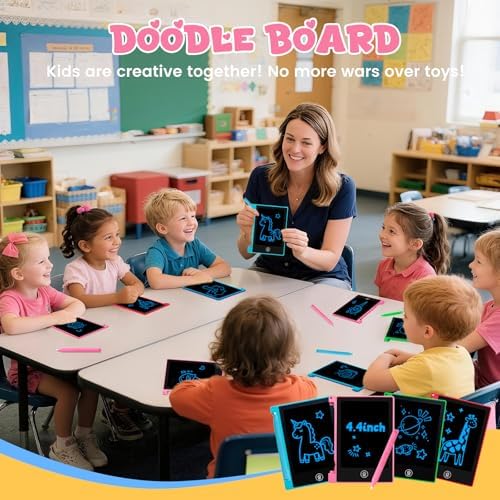 32 Pack 4.4 Inch Mini LCD Writing Tablet for Kids, Erasable and Reusable Toddler Doodle Board, Ideal School or Party Favors Gift for Age 3 Years Old and Above