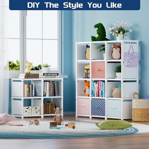 Mavivegue Book Shelf, 20 Cube Storage Organizer, DIY Bookcase