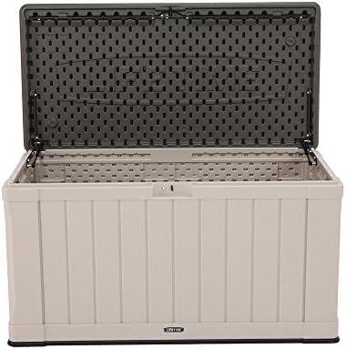 LIFETIME 60186 Heavy-Duty Outdoor Storage Deck Box, 116 Gallon, Desert Sand/Brown