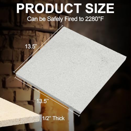 Weysat Square Kiln Shelf for Glass Fusing and Ceramics, Use in Any Kiln(16 x 16 x 0.8 Inch,1300℃)